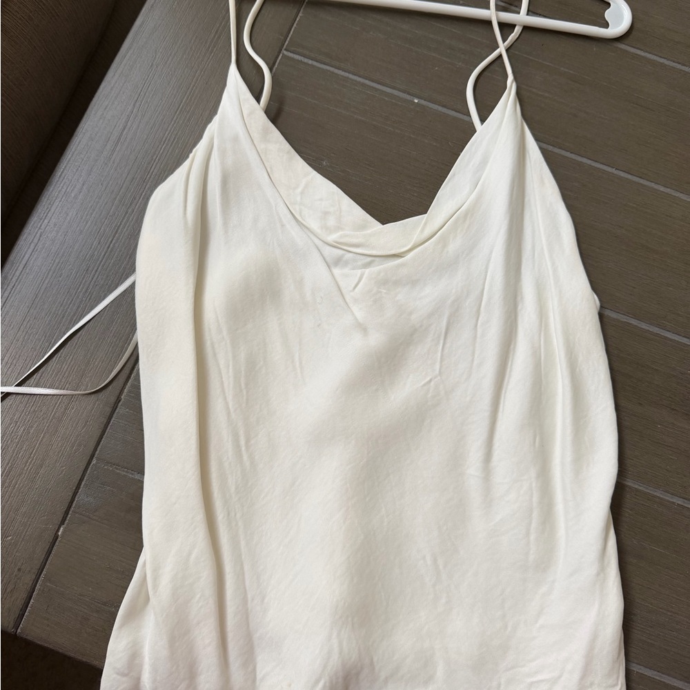 Zara Cream Satin-Look Cowl Neck Camisole